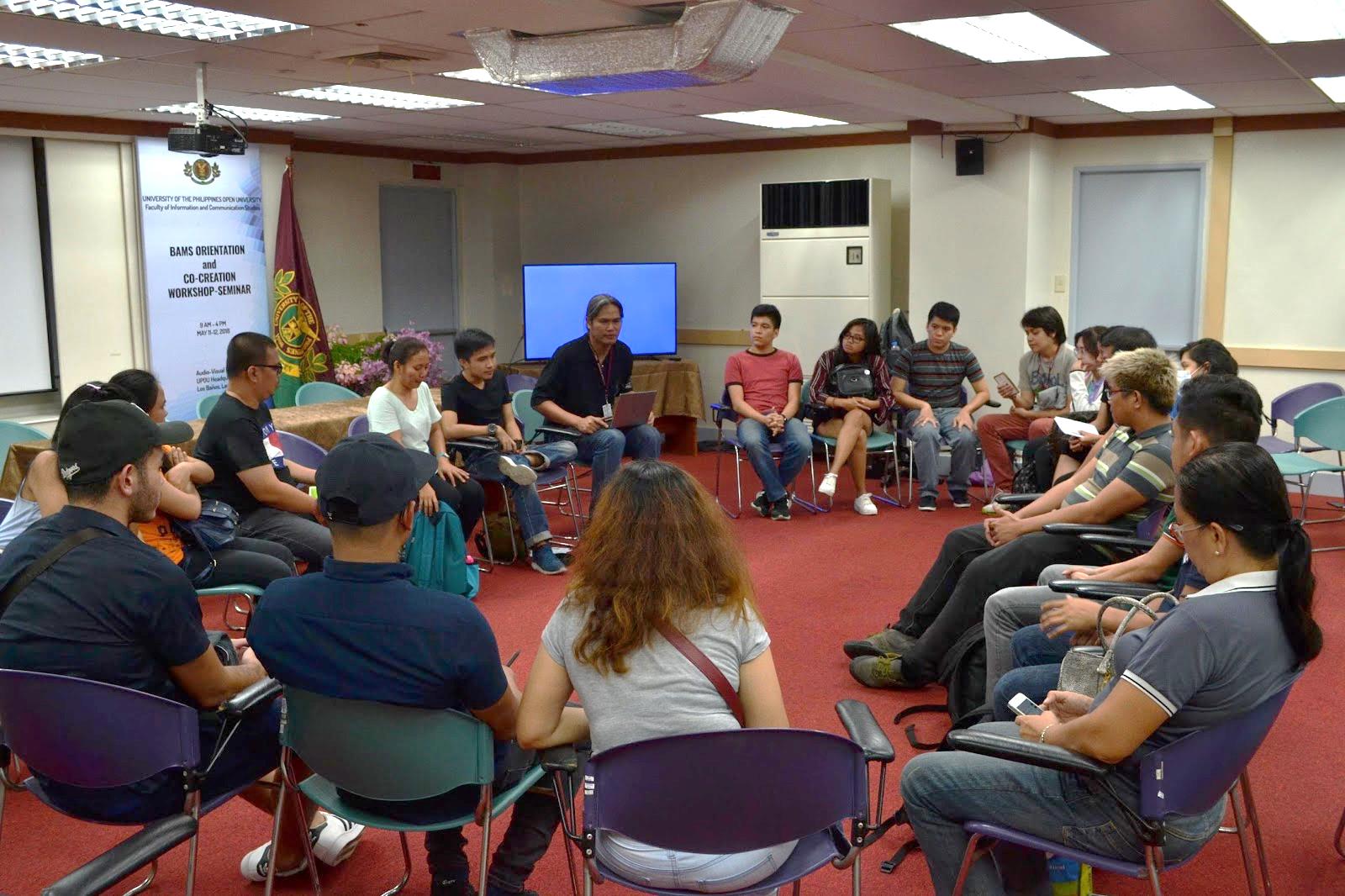 Asst. Prof. Al Francis D. Librero engages the participants in a free-flowing discussion about their concerns in BAMS