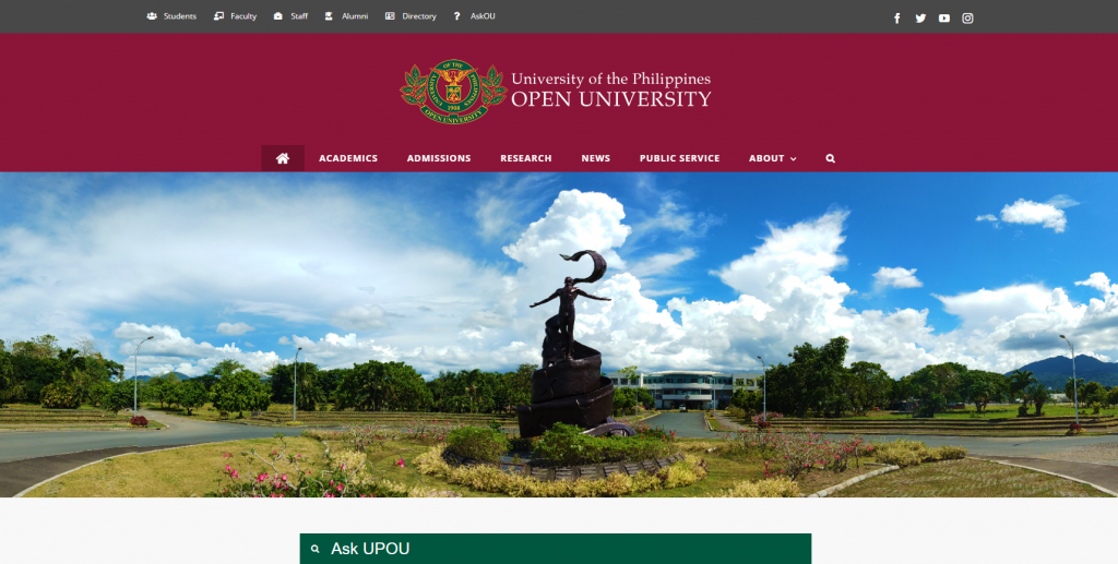 The new UPOU website (www.upou.edu.ph) is designed with more accessible and more inclusive features.