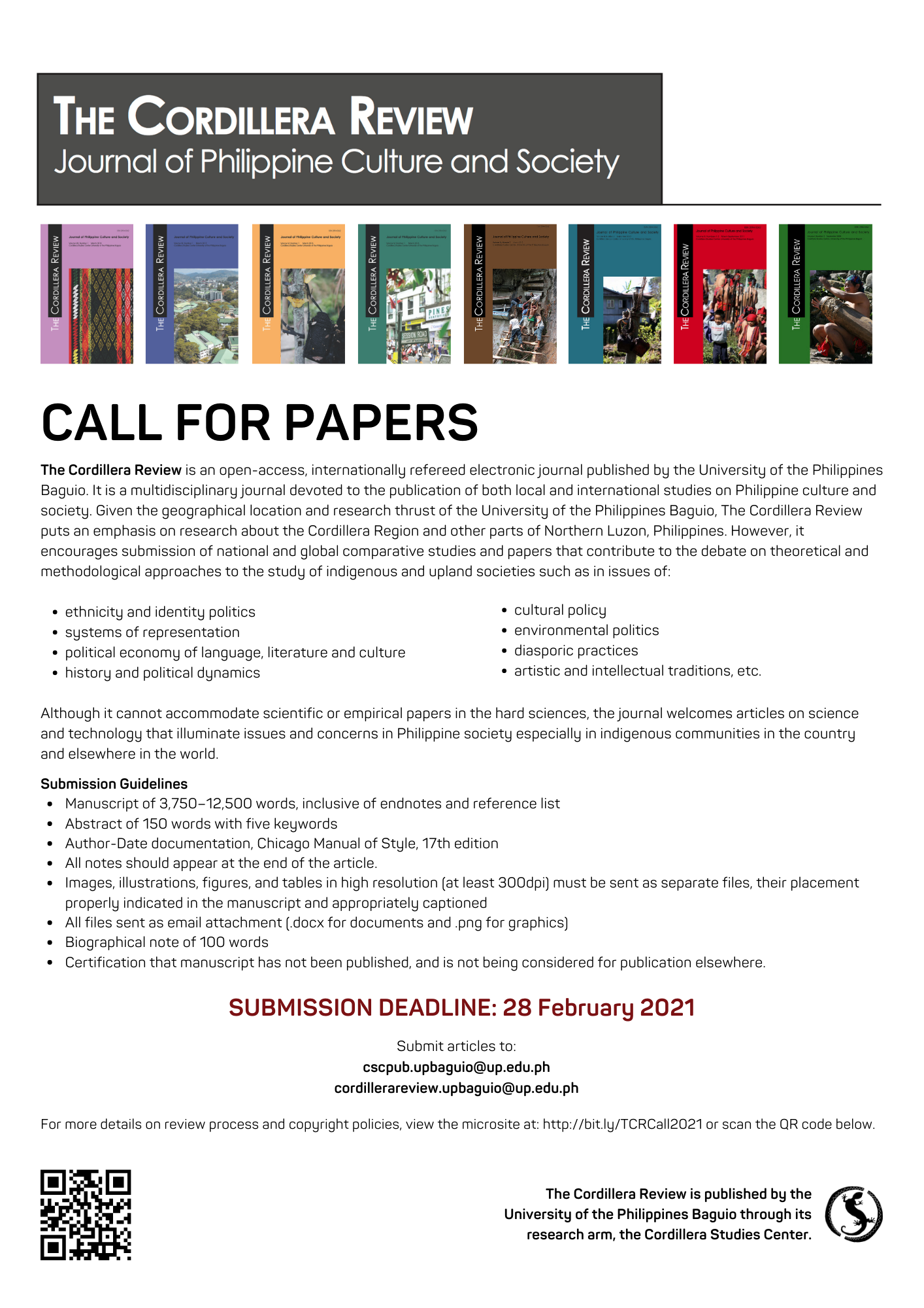 Call for Papers for the Cordillera Review