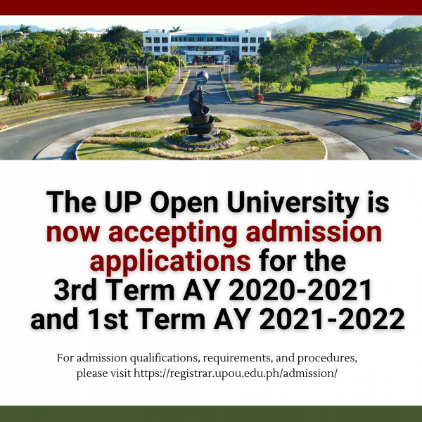 UP Open University Is Now Accepting Admission Applications For The 3rd ...