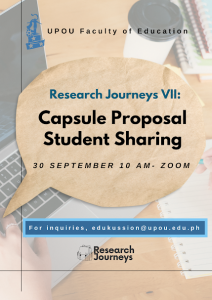 Research Journeys VII: Capsule Proposal Student Sharing