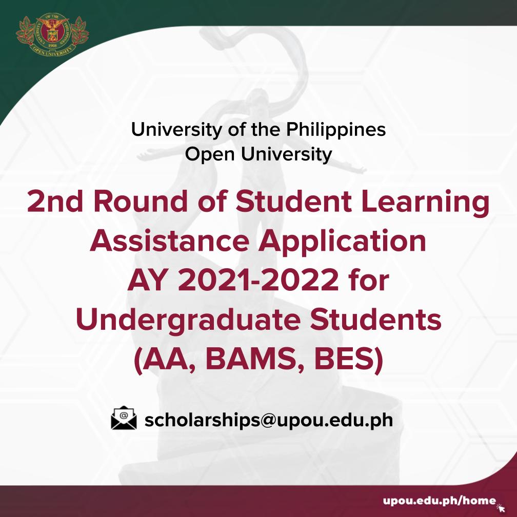 2nd Round of Student Learning Assistance Application AY 2021 2022