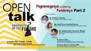 Open Talk 14: Pagnenegosyo sa Panahon ng Pandemya Part 2