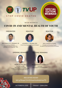 Webinar #73 “COVID-19 and Mental Health of Youth”