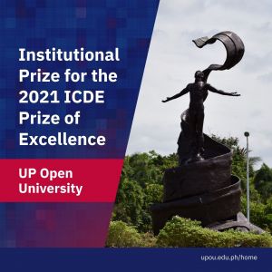 UP Open University wins Institutional Prize at the International Council for Open and Distance Education (ICDE)