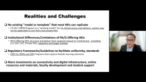 Prof. Eleazar E. Ricote presented Online Philippine Public Administration and Governance (PAG) Education. Practices, Innovations and Challenges.