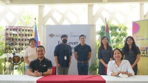 Photo shows (from left to right) Ms. Luisa Gelisan, Mr. Alvin Laxa, Mr. Randy Vitales, Mr. Alnard Pagulayan, Ms. Rhonna Marie Vereña, Chancellor Melinda Bandalaria, and Ms. Jestine Crhistia Gatdula attending the turnover ceremony. 