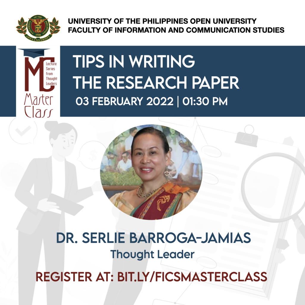 Master Class: Tips in Writing the Research Paper - University of the ...