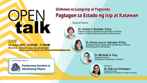 OPEN Talk Episode 25 "Ginhawa sa Lusog-Isip at Pagtanda: Pagtugon sa Estado ng Isip at Katawan"