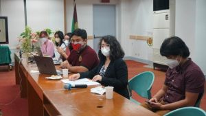 ProvComm Members (left to right: Dangiela Javier, Sabb dela Cruz, Beatrice Castillo, Olga Lauzon and Isaiah Crisanto) and Student Regent Renee Co