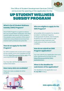 UP Student Wellness Subsidy Program