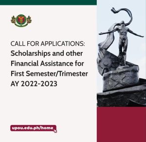 Call for Applications to Scholarship and other Financial Assistance for 1 Sem Trime AY 2022-2023