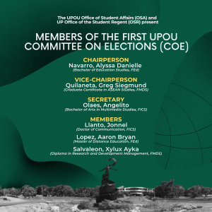 Members of the First UPOU Committee on Elections (COE)