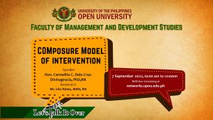 The Let’s Talk it Over (LTIO): COMposure Model of Intervention will be on September 7, 2022