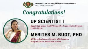 UPOU FED PC Conferred UP Scientist Title