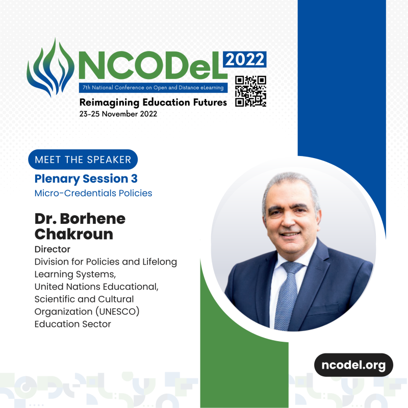 UNESCO Division for Policies and Lifelong Learning Systems Director is NCODeL 2022 Speaker