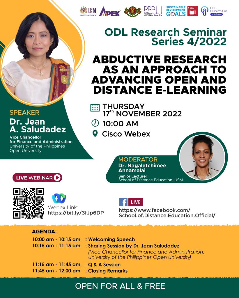 USM-UPOU ODL Forum with Dr. Jean A. Saludadez on 17 November 2022 ...