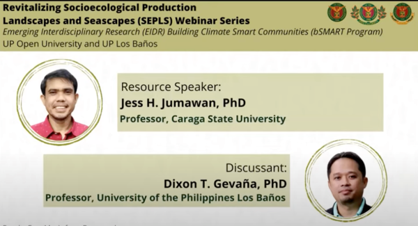 7th SEPLS Webinar Shares Assessment of Flora-Fauna Assemblages in Satoyama-Satoumi Landscapes of Butuan City