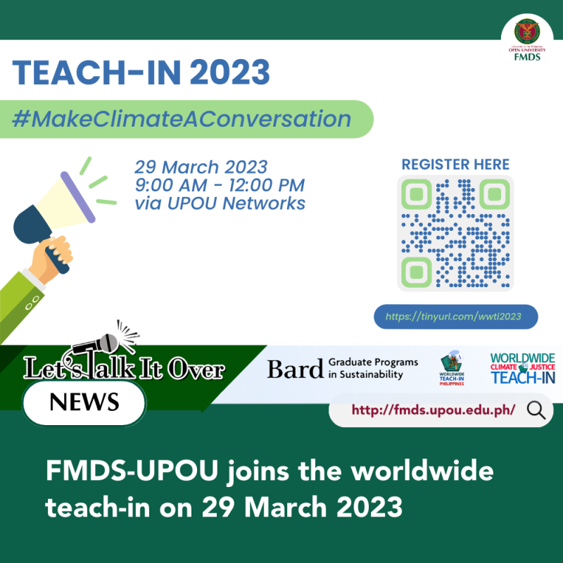 FMDS-UPOU Joins the Worldwide Teach-in on 29 March 2023