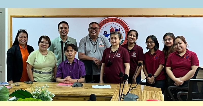 EPS Ellen Cabahug, Chief Mala Epra Magnaong, EPS Raybutch Mahinay, ARD Federico Martin (seated), EPS Marino Dal, Asst. Prof. Queenie Ridulme, Ms. Charlene Mina, Ms. Jurell Ordanes, Ms. Jestine Crhistia Gatdula, Ms. Carla Cabrera, during the Online Bridge Program coordination meeting