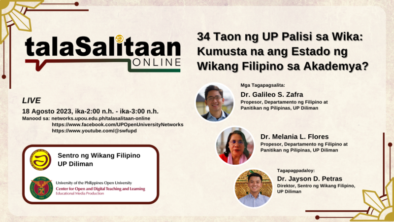 talaSalitaan online: Talakayan sa Wikang Filipino, Akademya, at Bayan. 