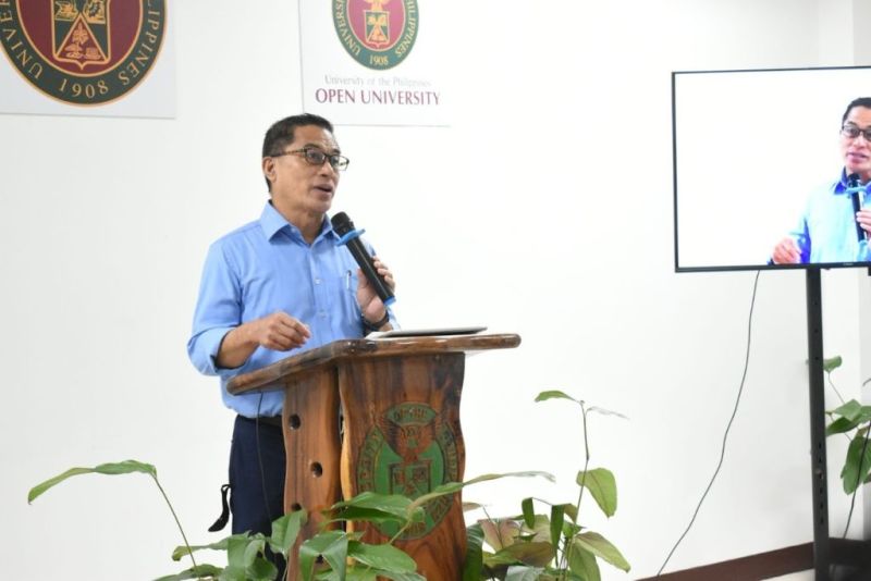 Asst. Prof. Ruben M. Gamala during his welcome greetings