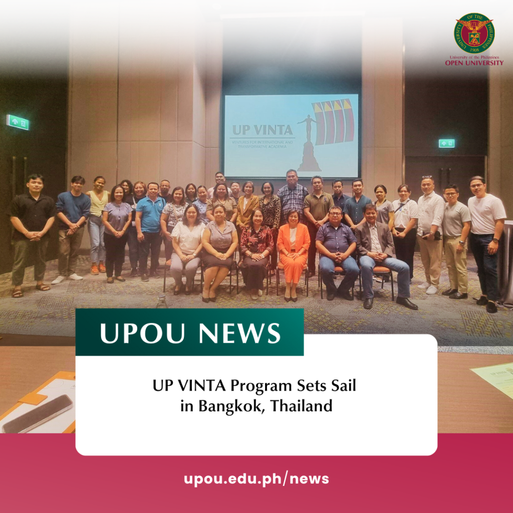 UP VINTA Program Sets Sail in Bangkok, Thailand - University of the ...