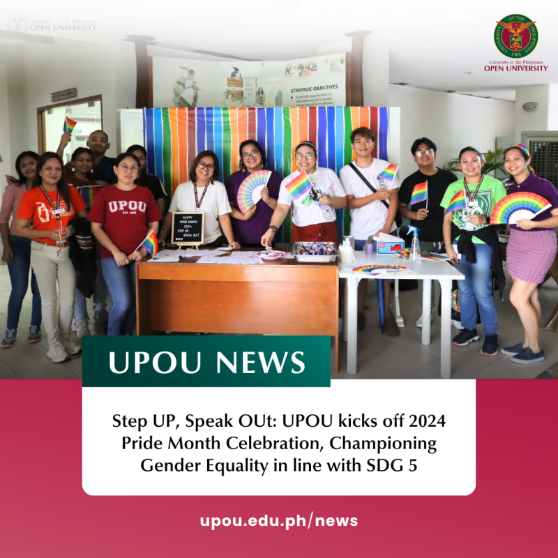 Step UP, Speak OUt: UPOU kicks off 2024 Pride Month Celebration, Championing Gender Equality in line with SDG 5