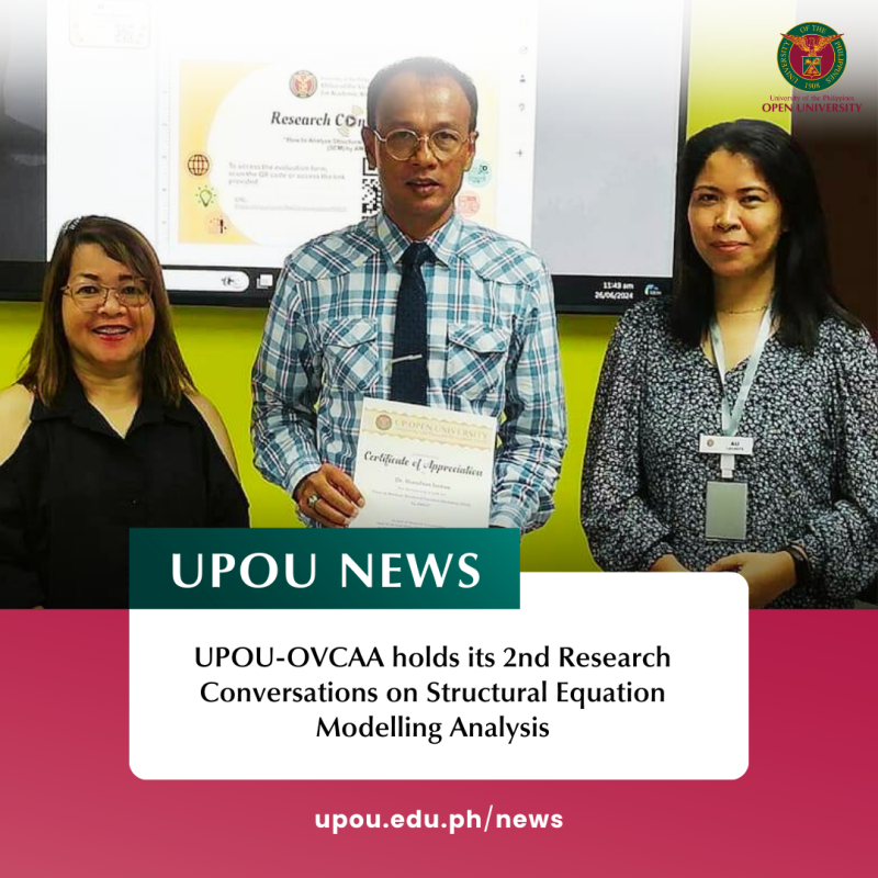 UPOU-OVCAA holds its 2nd Research Conversations on Structural Equation Modelling Analysis