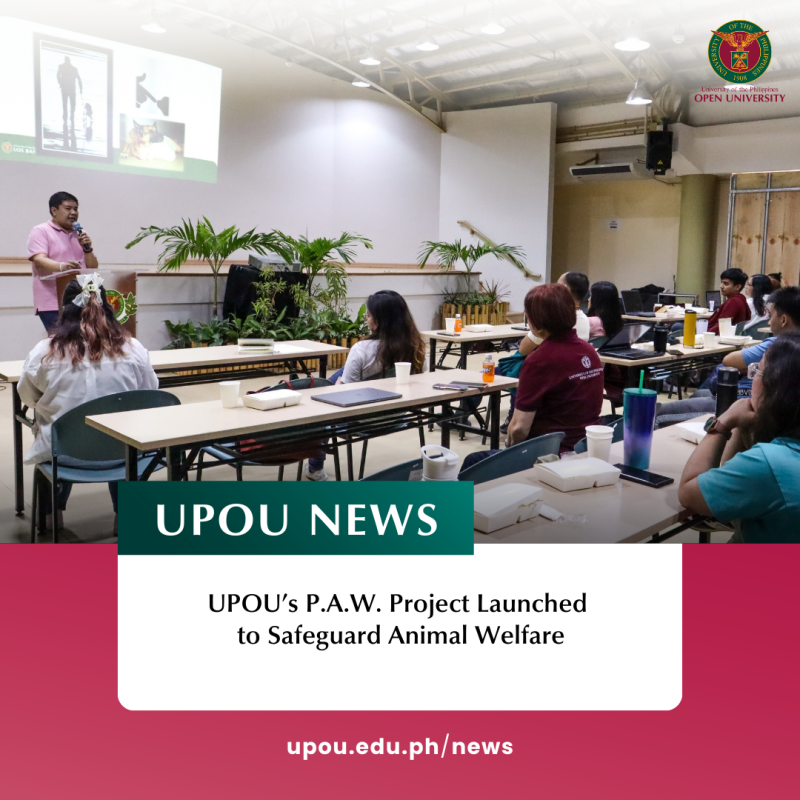 UPOU’s P.A.W. Project Launched to Safeguard Animal Welfare