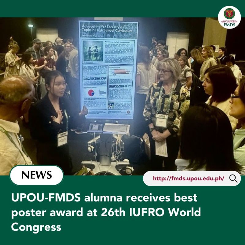 Ms. Jilian Princess P. Bathan, FMDS alumna, presents their paper titled, “Advocating Forestry as a Topic in the High School Curriculum.”