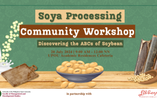 UPOU FMDS to hold soya processing community workshop in partnership with Likhaya Community Store & Cafe