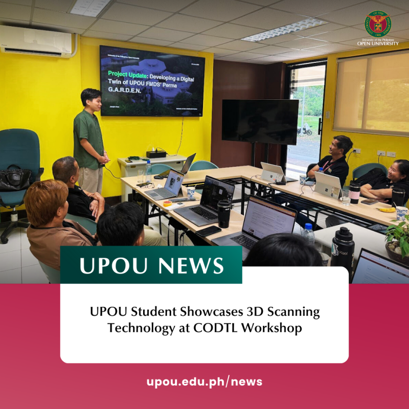 UPOU Student Showcases 3D Scanning Technology at CODTL Workshop