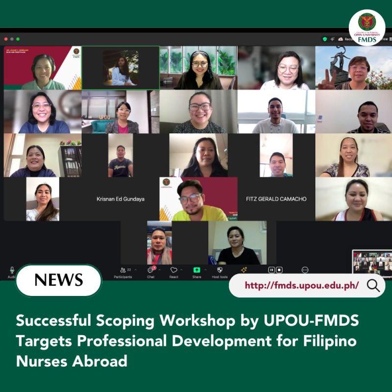 Successful Scoping Workshop by UPOU-FMDS Targets Professional Development for Filipino Nurses Abroad