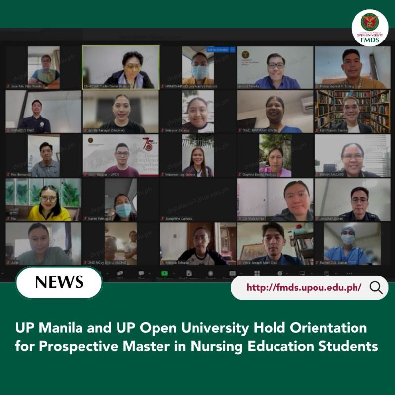 UP Manila and UP Open University Hold Orientation for Prospective Master in Nursing Education Students