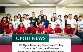 UP Open University Showcases Trolley Operators, Youth, and Women Representatives for Immersion in Taiwan