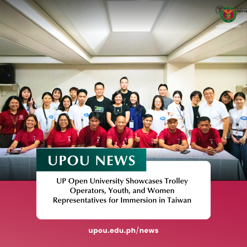 UP Open University Showcases Trolley Operators, Youth, and Women Representatives for Immersion in Taiwan