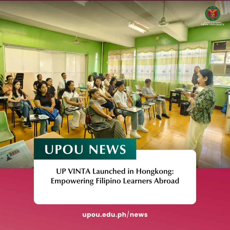 UP VINTA Launched in Hongkong Empowering Filipino Learners Abroad