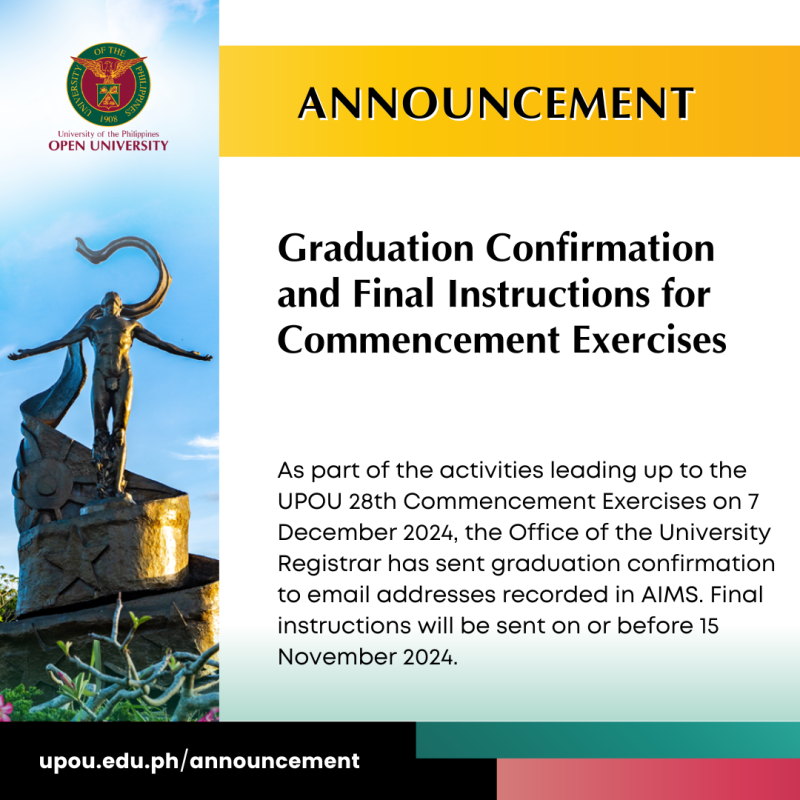 Graduation Confirmation