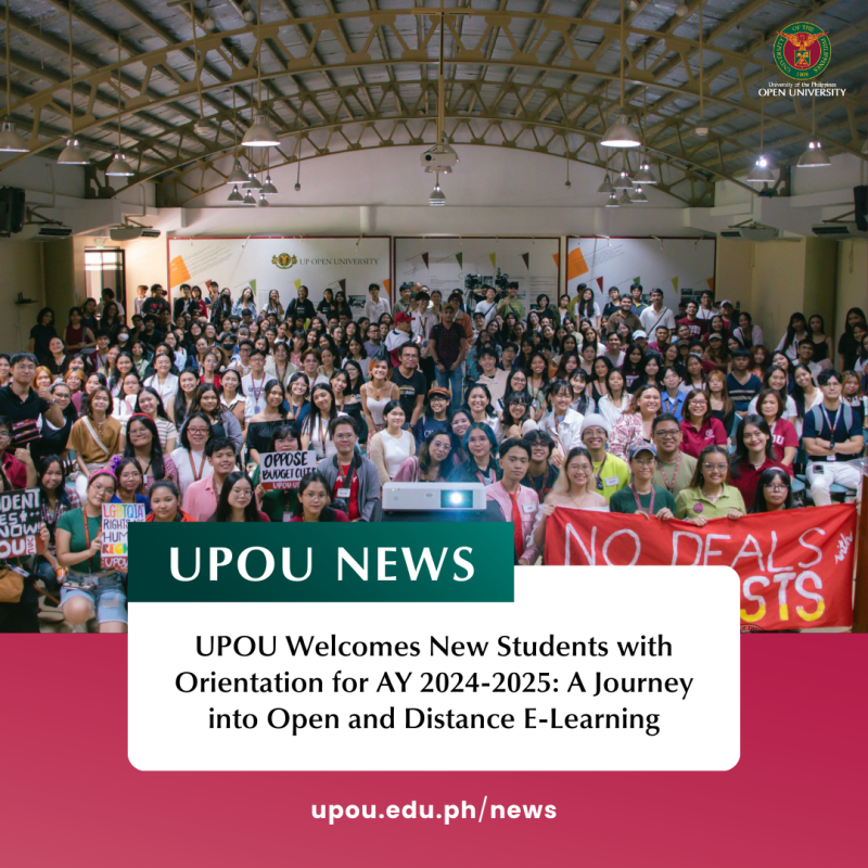 UPOU Welcomes New Students with Orientation for AY 2024-2025 A Journey into Open and Distance E-Learning