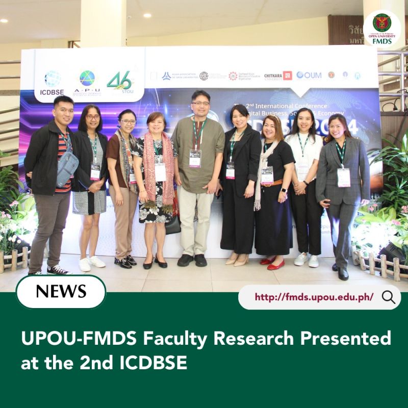 UPOU-FMDS Faculty Research Presented at 2nd ICDBSE