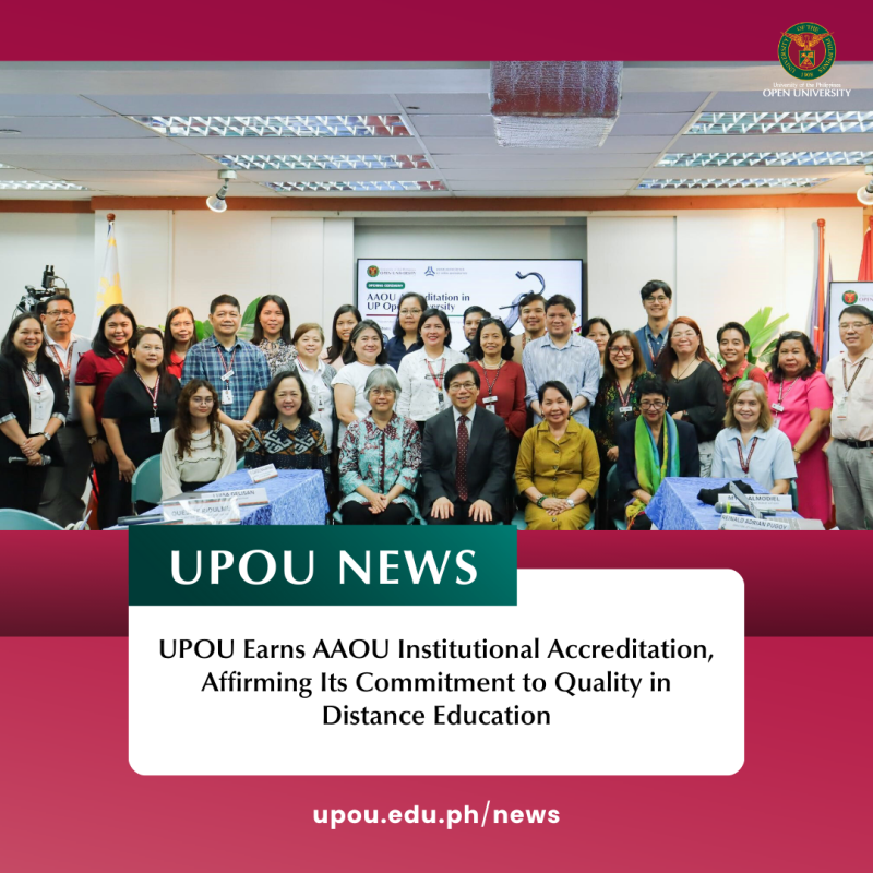 AAOU Accreditation Team, UPOU CAC officials and other office/unit heads, and UPOU QAC members during the opening ceremony of the accreditation