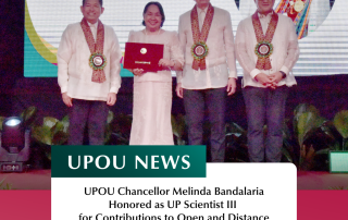 UPOU Chancellor Melinda Bandalaria Honored as UP Scientist III for Contributions to Open and Distance eLearning (ODeL) (2)