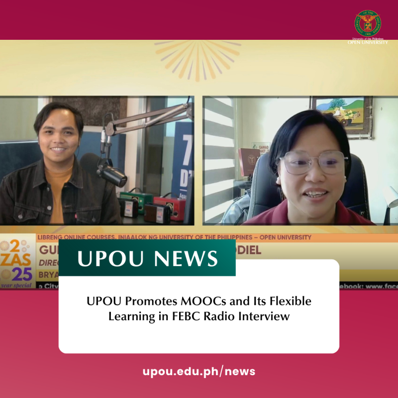 UPOU Promotes MOOCs and Its Flexible Learning in FEBC Radio Interview