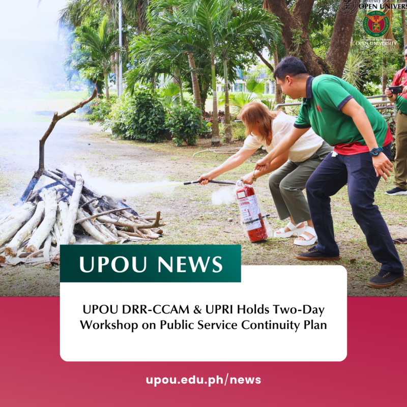 UPOU DRR-CCAM & UPRI Holds Two-Day Workshop on Public Service Continuity Plan