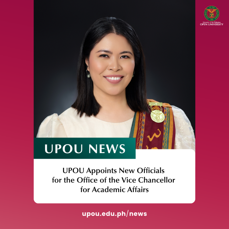 Assoc. Prof. Aurora V. Lacaste is UPOU's New Vice Chancellor for Academic Affairs